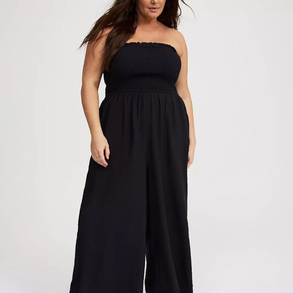 Torrid Smocked Tube Wide Leg Jumpsuit 2X - Picture 1 of 16